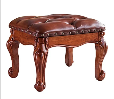 Leather Upholstered Footstool