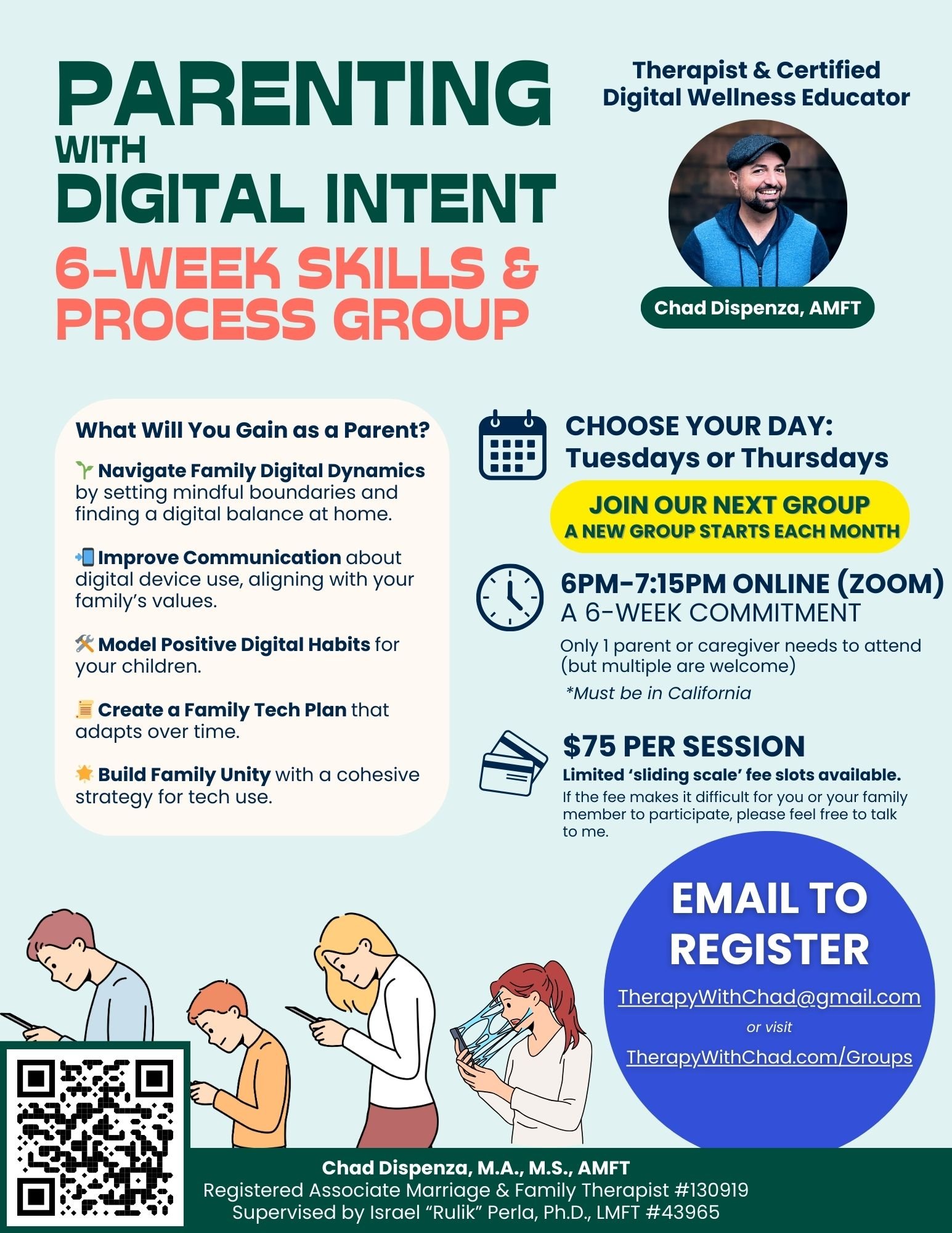 Digital Wellness Therapy Group for Parents