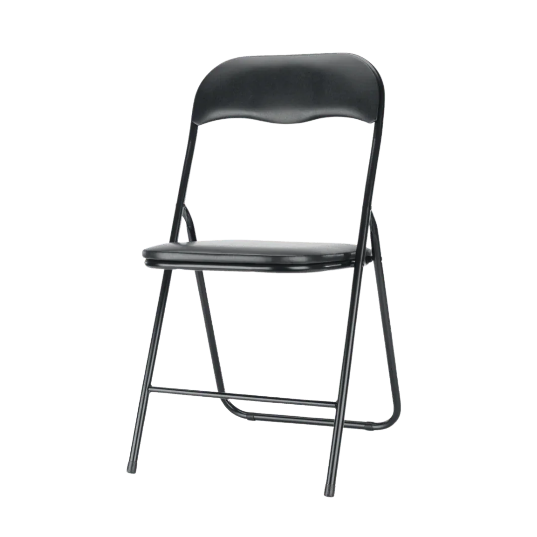 Svarte Klappstoler med pute