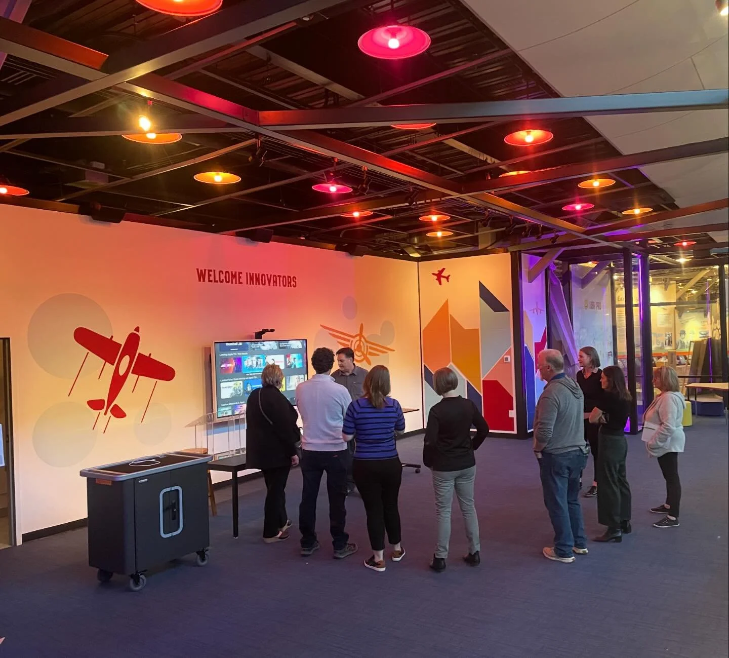 Patrick from @tanataproductions explains how to use the lighting controls, sound controls, iPads, and touchscreen display in the Innovation Lab. 

The folks from the Southwestern Ohio Instructional Technology Association (SOITA) have developed engagi