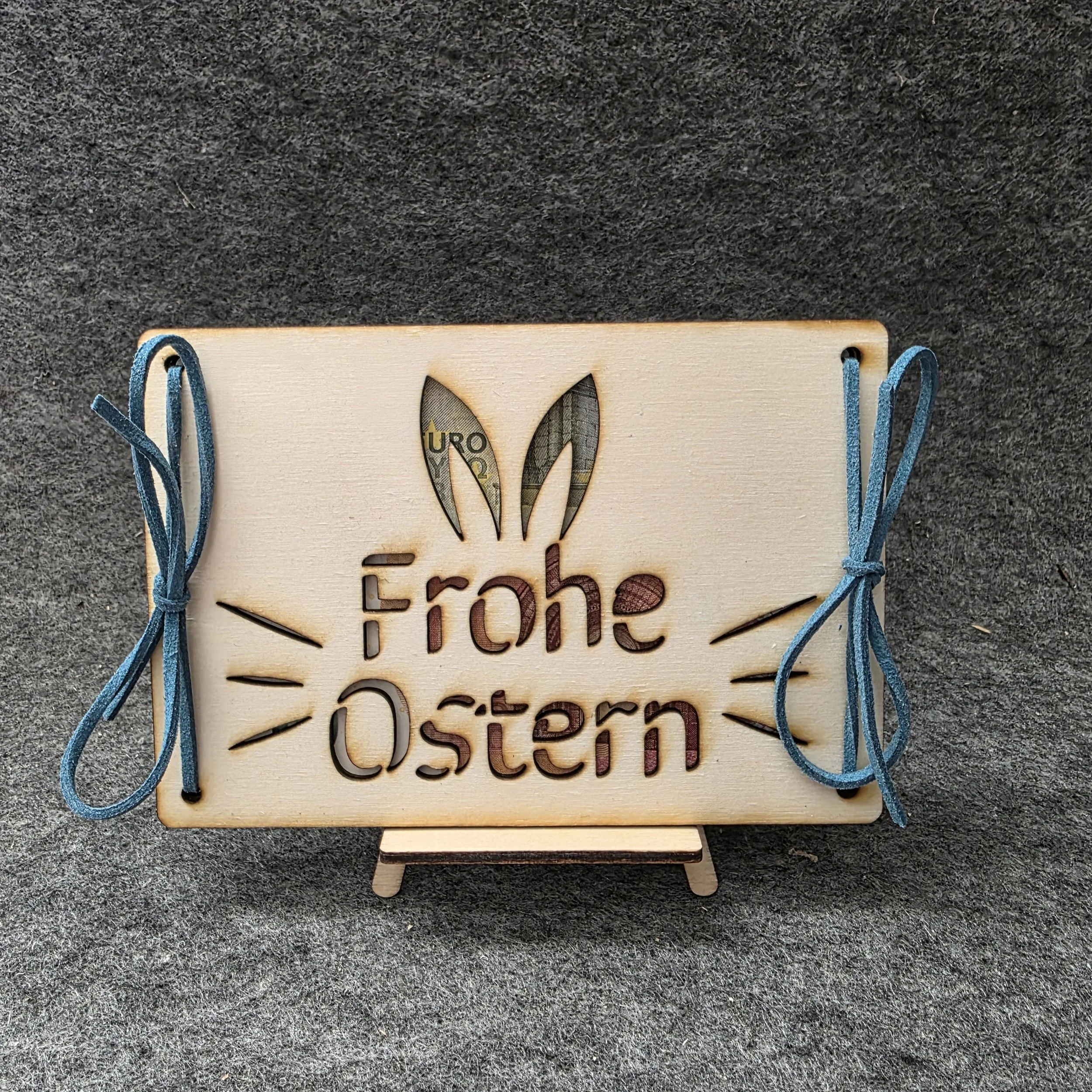 Geldgeschenkkarte "Frohe Ostern" Hasenohren