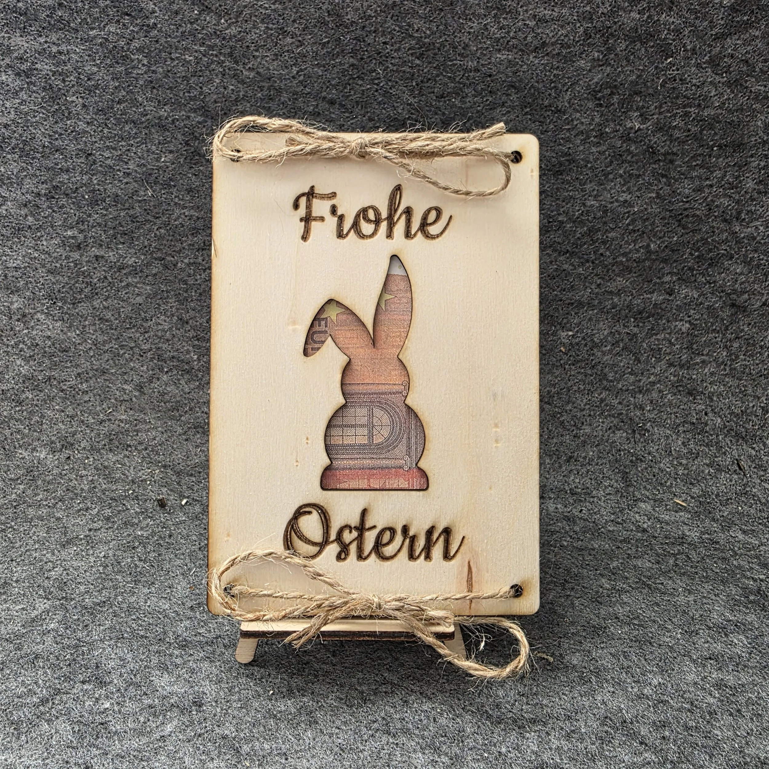 Geldgeschenkkarte "Frohe Ostern" Hase 1