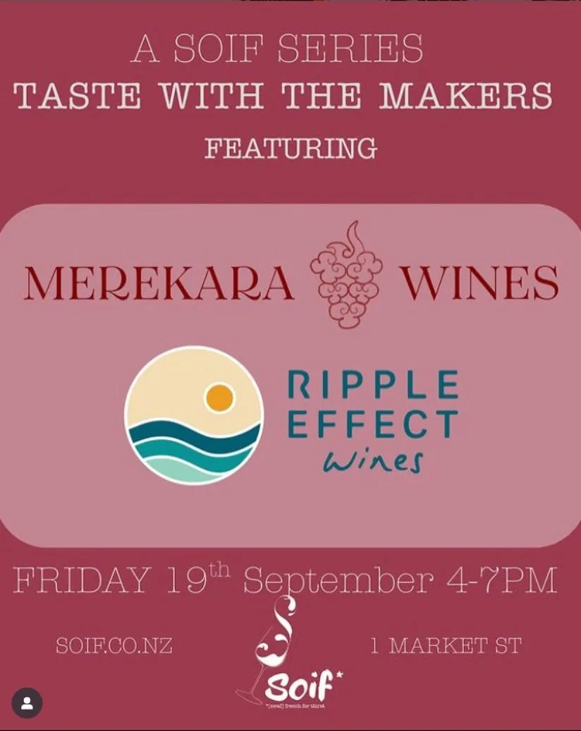 IT&rsquo;S TODAY!

We&rsquo;ve got the perfect Friday afternoon plan for you. If you are in Blenheim, come join us and @merekarawines at @soif.marketstreet from 4-7pm .

We will be there pouring some old and new drops. Bring some friends, we&rsquo;ll