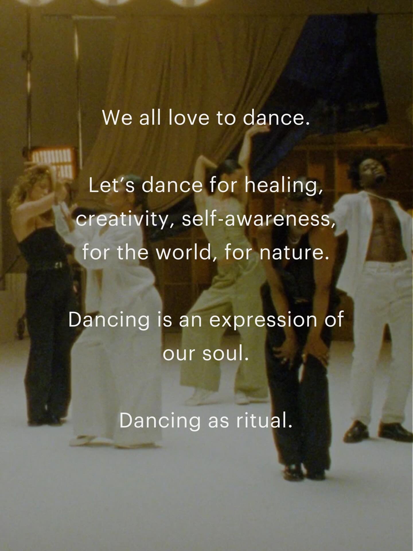 Dance is a language between body and soul. 

Cuando le&iacute; &ldquo;dance&rdquo; en Tamalpa Institute supe que estaba en el camino correcto.