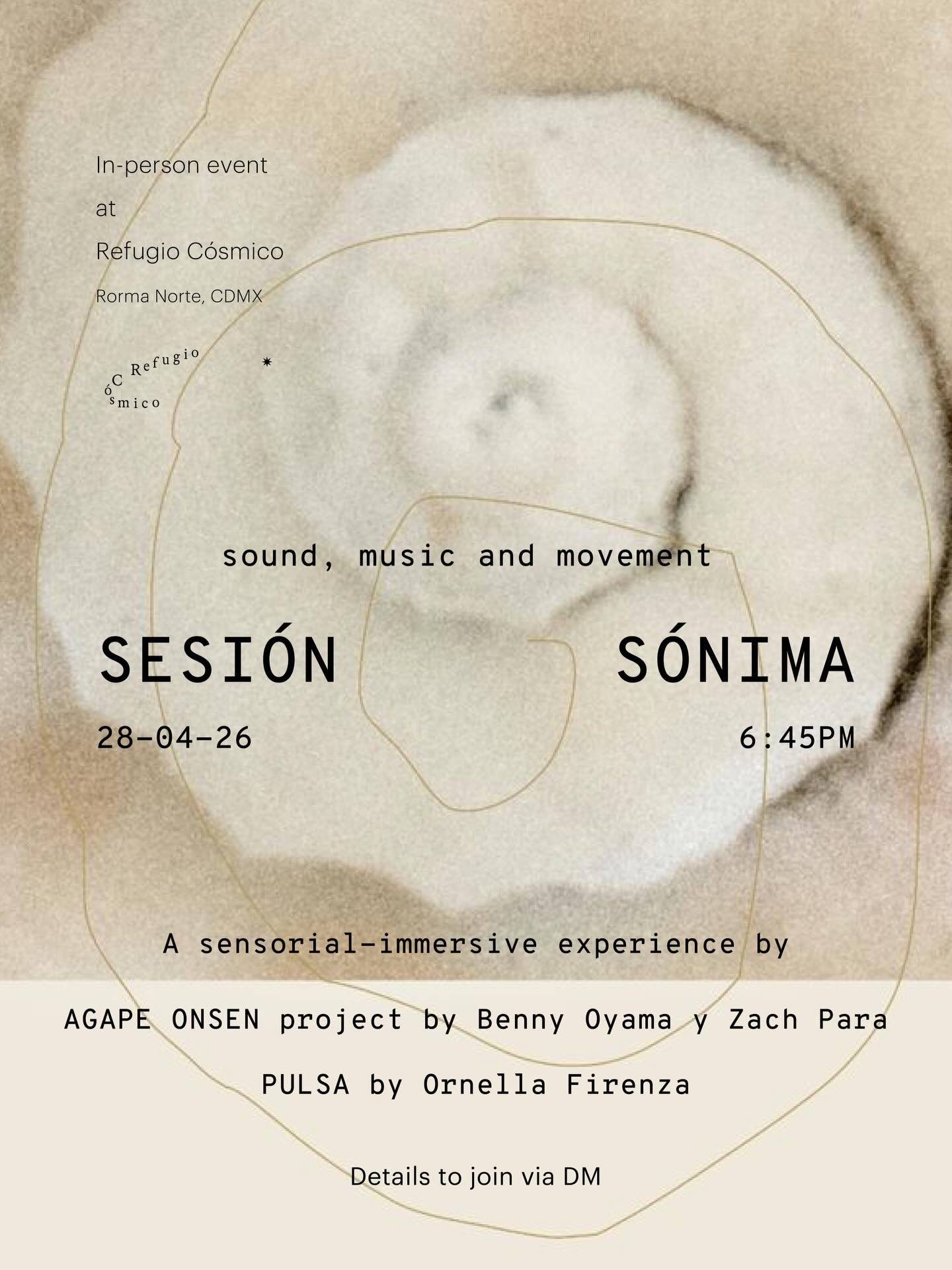 &ldquo;Anything human can be felt through music, which means that there is no limit to the creating that can be done with music.&rdquo; &mdash; Nina Simone

Join&nbsp;us for &ldquo;Sesi&oacute;n S&oacute;nima&rdquo; in Mexico City, a sensorial immers