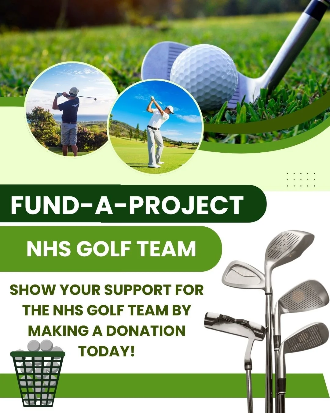 NEW FUND-A-PROJECT opportunity!

Support the Northampton High School Golf Team by making a donation today!

It's easy!  Just use the link in our bio and click on the fund-a-project short cut button.

Do you have some gently used men's or ladies clubs