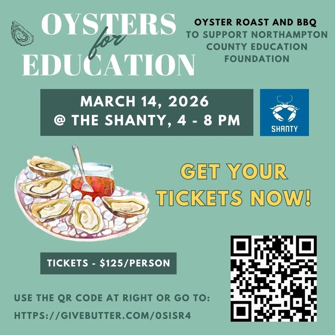 🦪🎉 Oysters for Education is back! 🎉🦪

Join us at The Shanty on Saturday, March 14th, from 4&ndash;8 PM for an evening of delicious oysters, great BBQ, music, and community fun &mdash; all in support of local students!

Every ticket helps the Nort