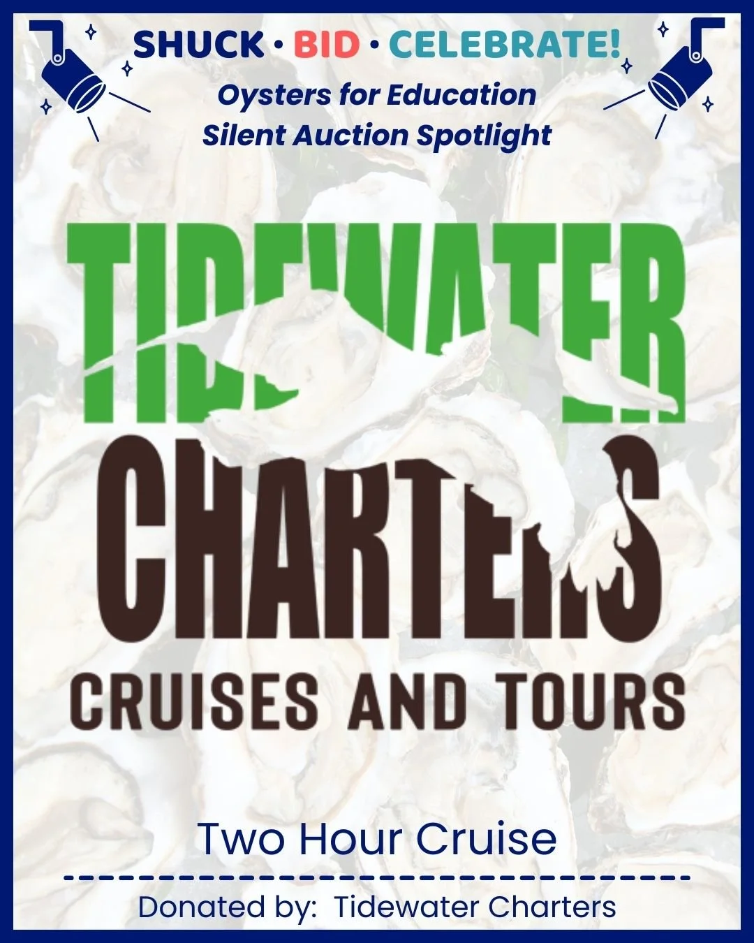 Oysters for Education Silent Auction Spotlight: @tidewatercharters 

From unique experiences to local treasures and one-of-a-kind finds, there&rsquo;s something for everyone &mdash; and every bid helps support students and teachers in Northampton Cou