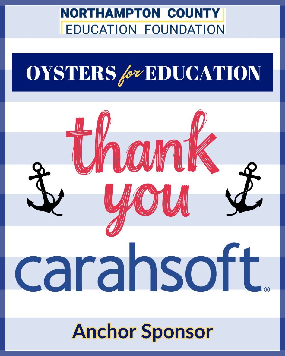 A heartfelt THANK YOU to @carahsofttechnology for supporting Oysters for Education as our Anchor Sponsor! ⚓🦪

As our largest sponsor, Carahsoft&rsquo;s generosity plays a tremendous role in making this event possible and helps the Northampton County
