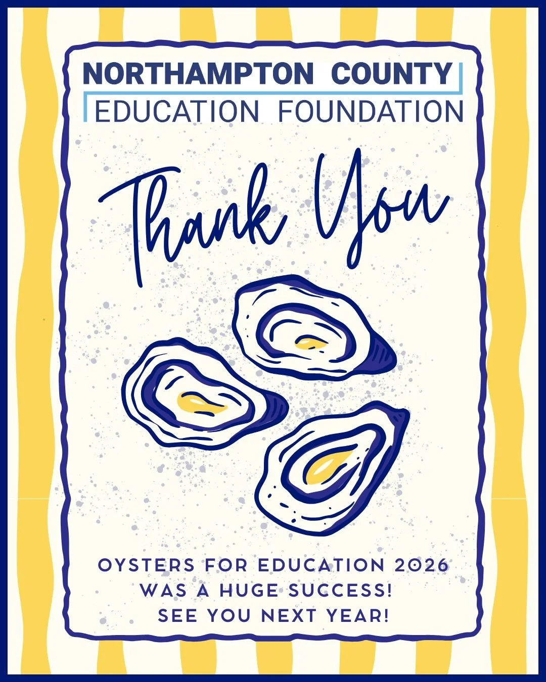 What an incredible Saturday night at Oysters for Education! 🦪✨

Thank you to everyone who attended, donated, sponsored, volunteered, and helped spread the word. Because of your generosity and enthusiasm, the event was a rousing success! Your support