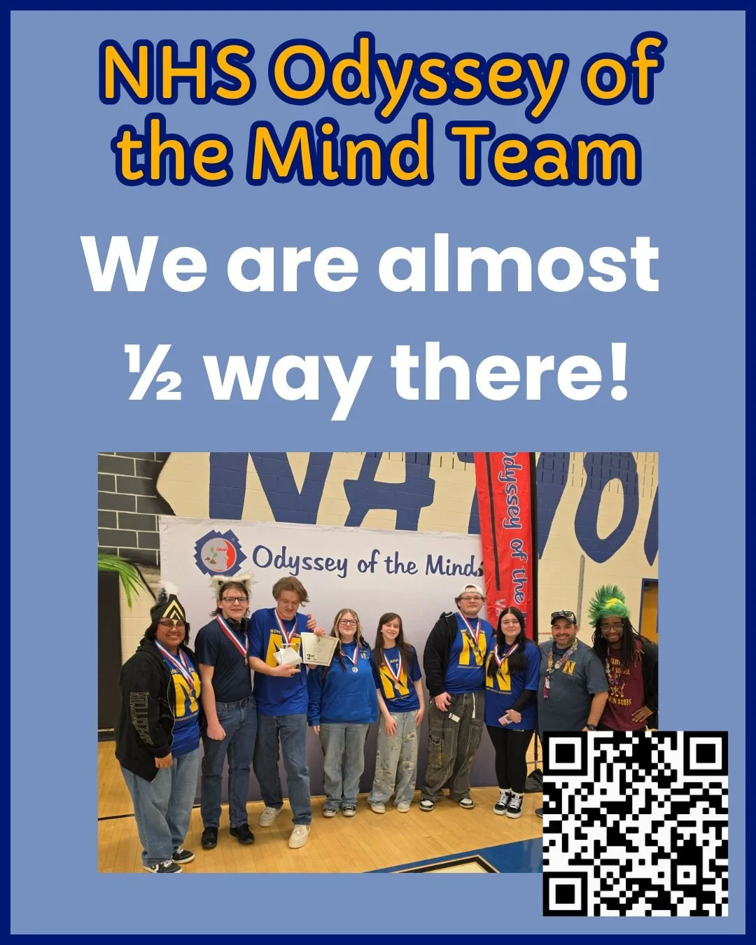 Big news for Northampton High School! 🎉 Our Odyssey of the Mind team is headed to the World Championship&mdash;and they&rsquo;re almost halfway to their fundraising goal!

Now they need our help to make the trip to Iowa a reality. Every donation, bi