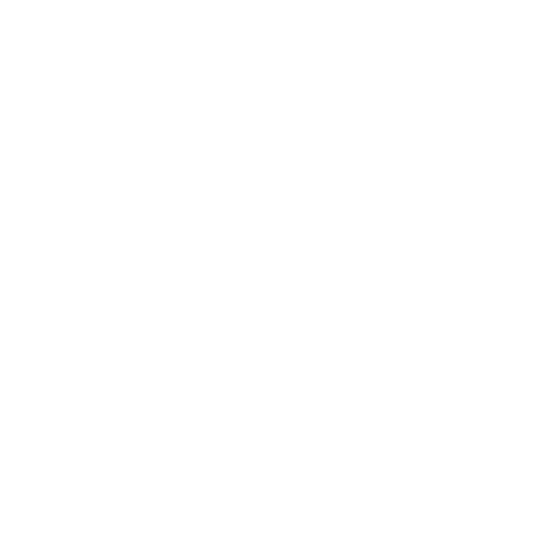 Line drawing of a person using a walking cane inside a circle.