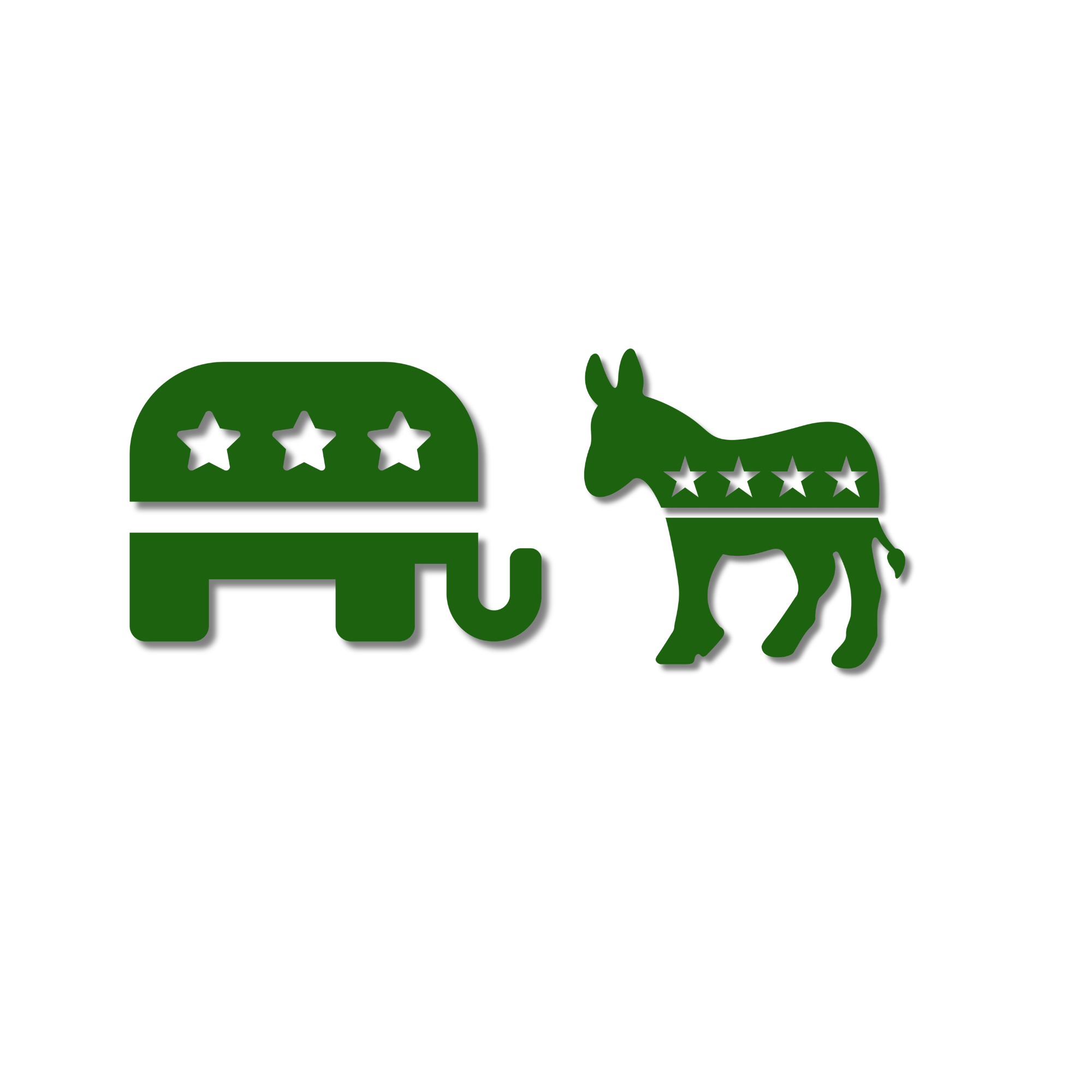 Green cartoon dinosaur with black stars on its back and a green plant against a black background.