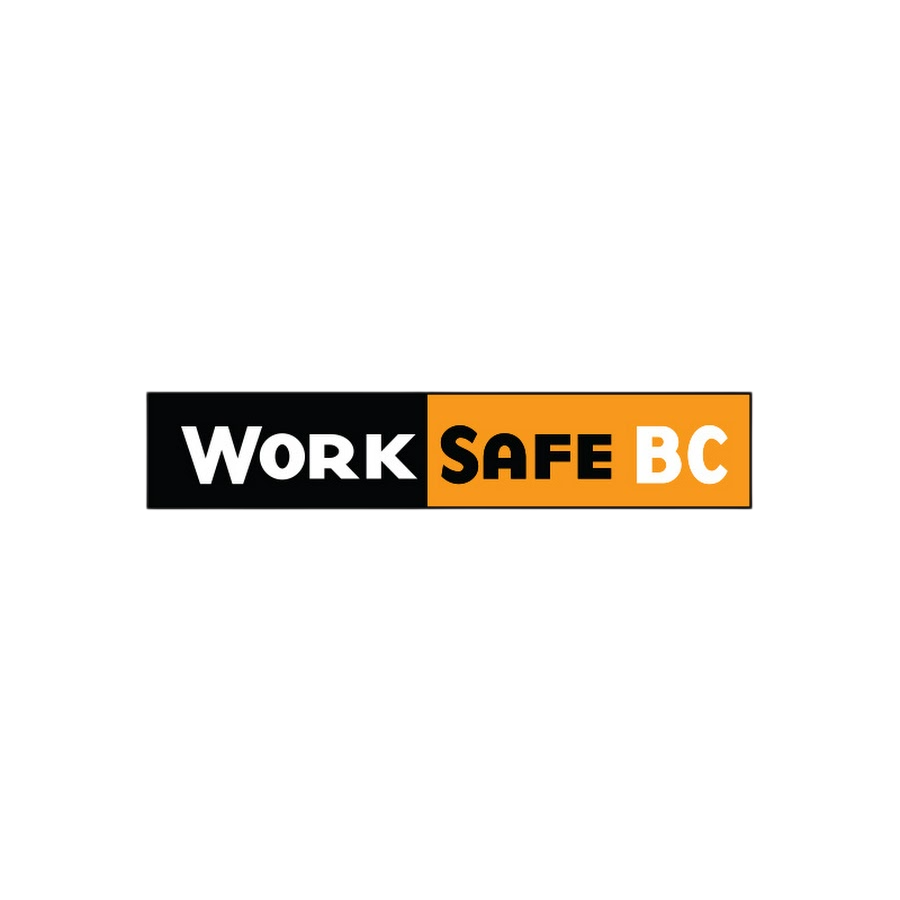 Work Safe BC logo with black, orange, and white colors