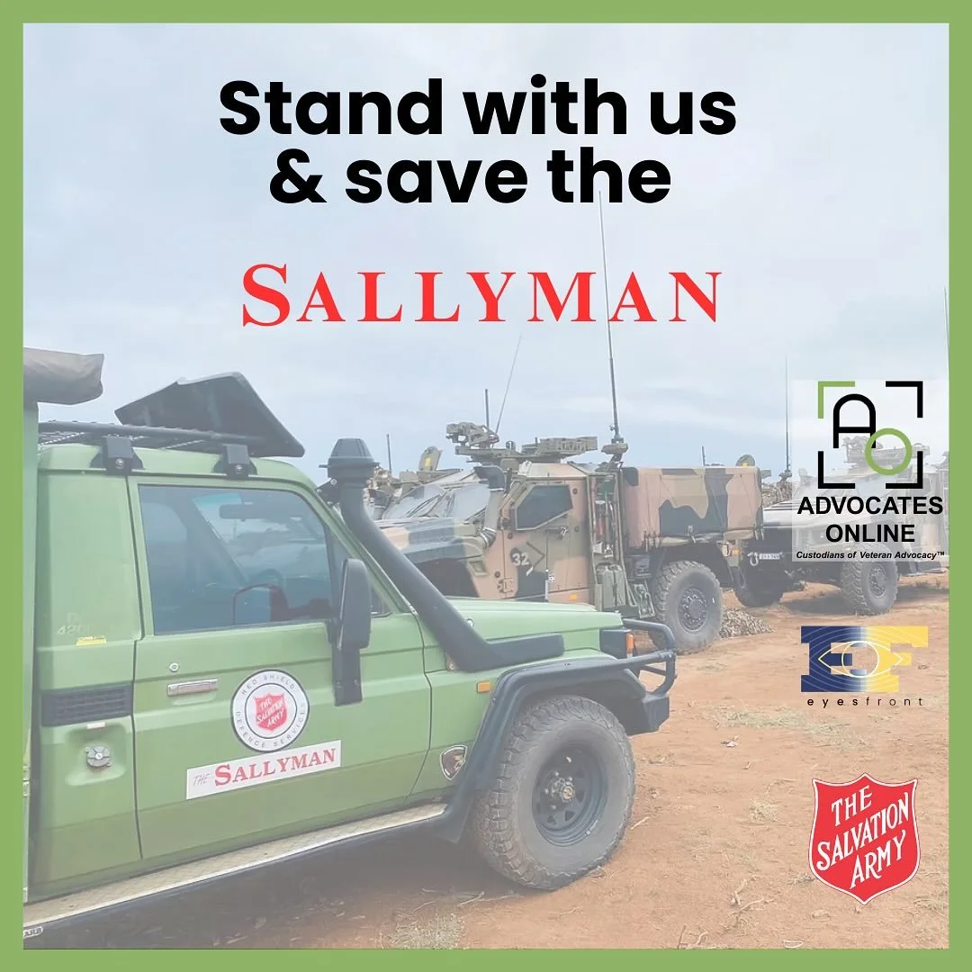 Call to Arms! 

$100,000 Donated by @advocates_online and @eyesfrontcharity , to the Sallyman.
 
This is our commitment to the community we serve. As of today&rsquo;s date, we have received notification that  @salvosau , are happy to receive our dona