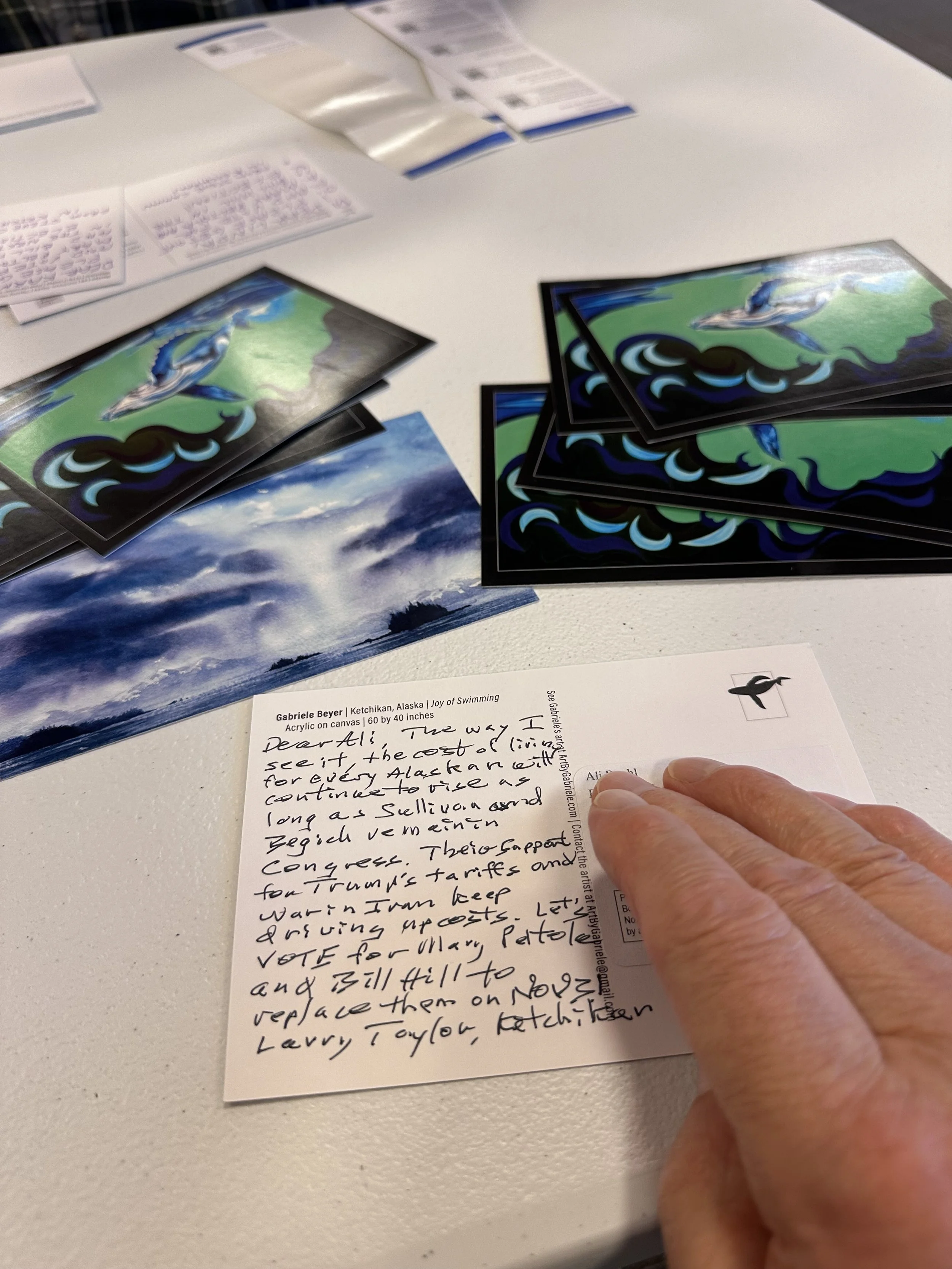 Postcard writing party