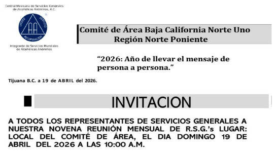 INVITACION A TODOS LOS RSG’S A NUESTRA NOVENA REUNIÓN MENSUAL.