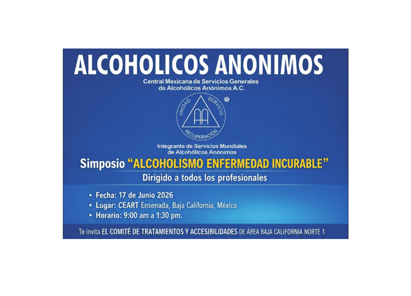 Comite de Tratamientos y Accesibilidades te invita al Simposio "Alcoholismo Enfermedad Incurable"