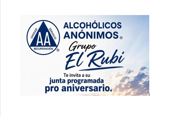 Grupo El Rubi te invita a su Junta Programada, por Pro-Aniversario 