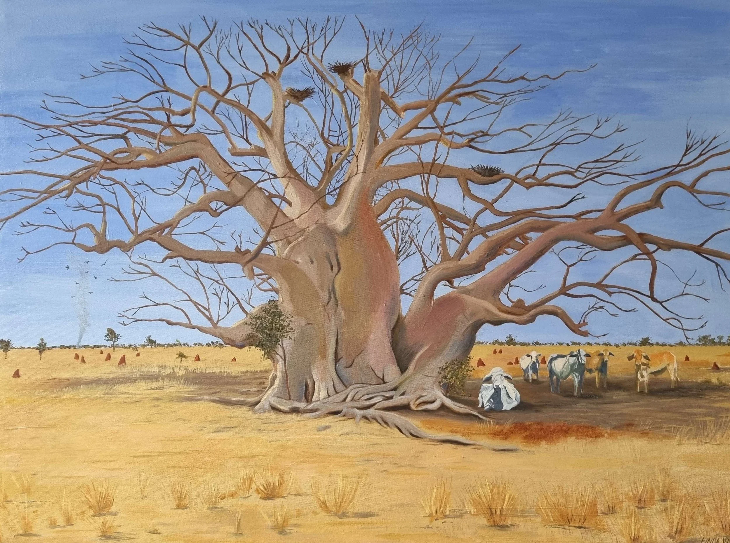 Mighty Old Boab - Acrylic on Canvas - 80cm x 60cm - SOLD.