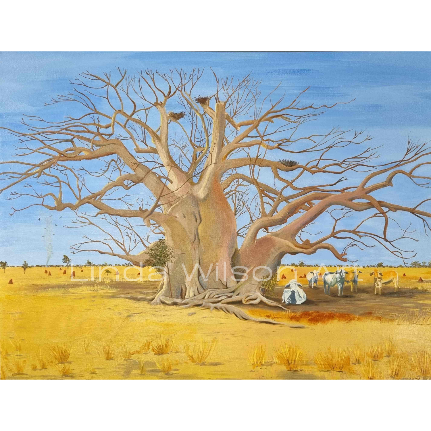 Mighty Old Boab - Acrylic on Canvas - 80cm x 60cm - SOLD.