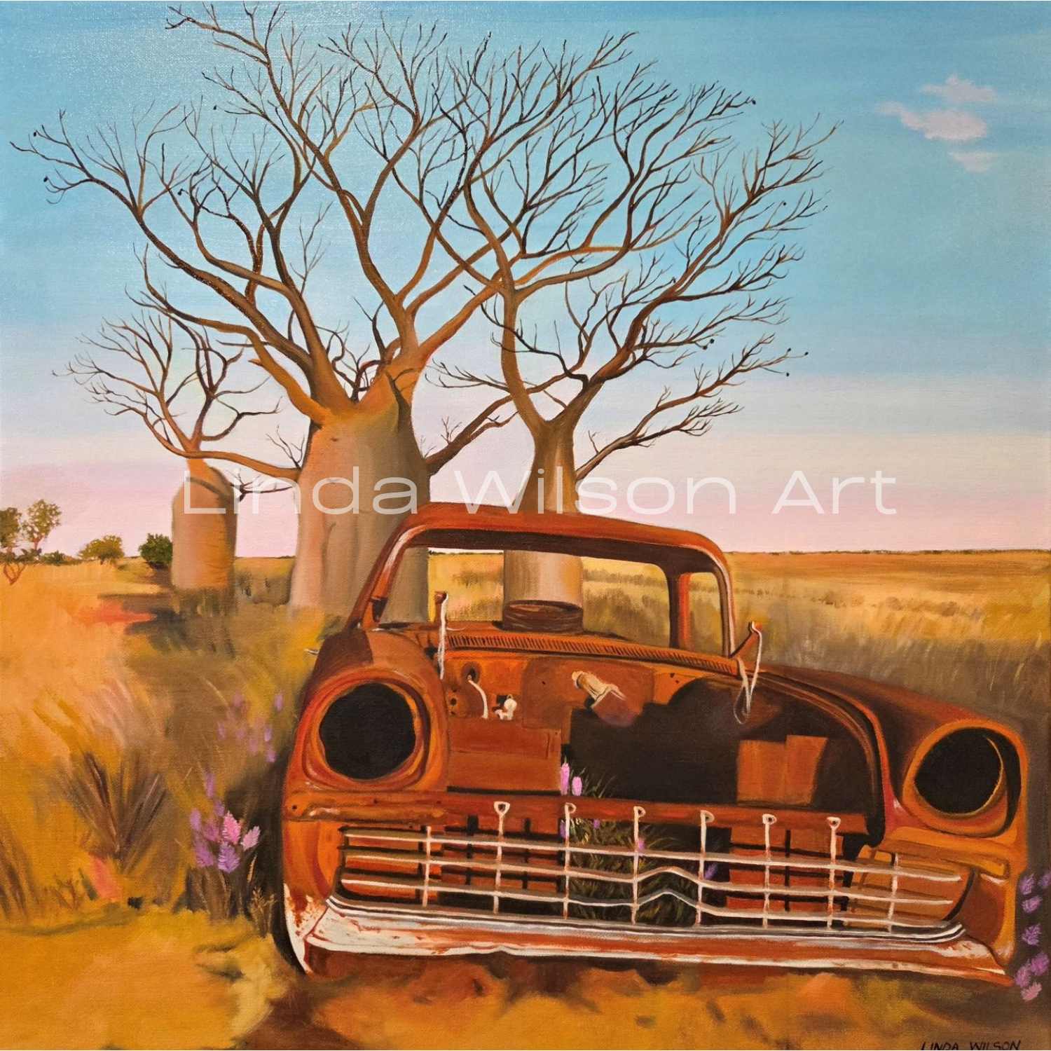 'Rusty Old Relic' - Oil on canvas - 60 x 60cm.