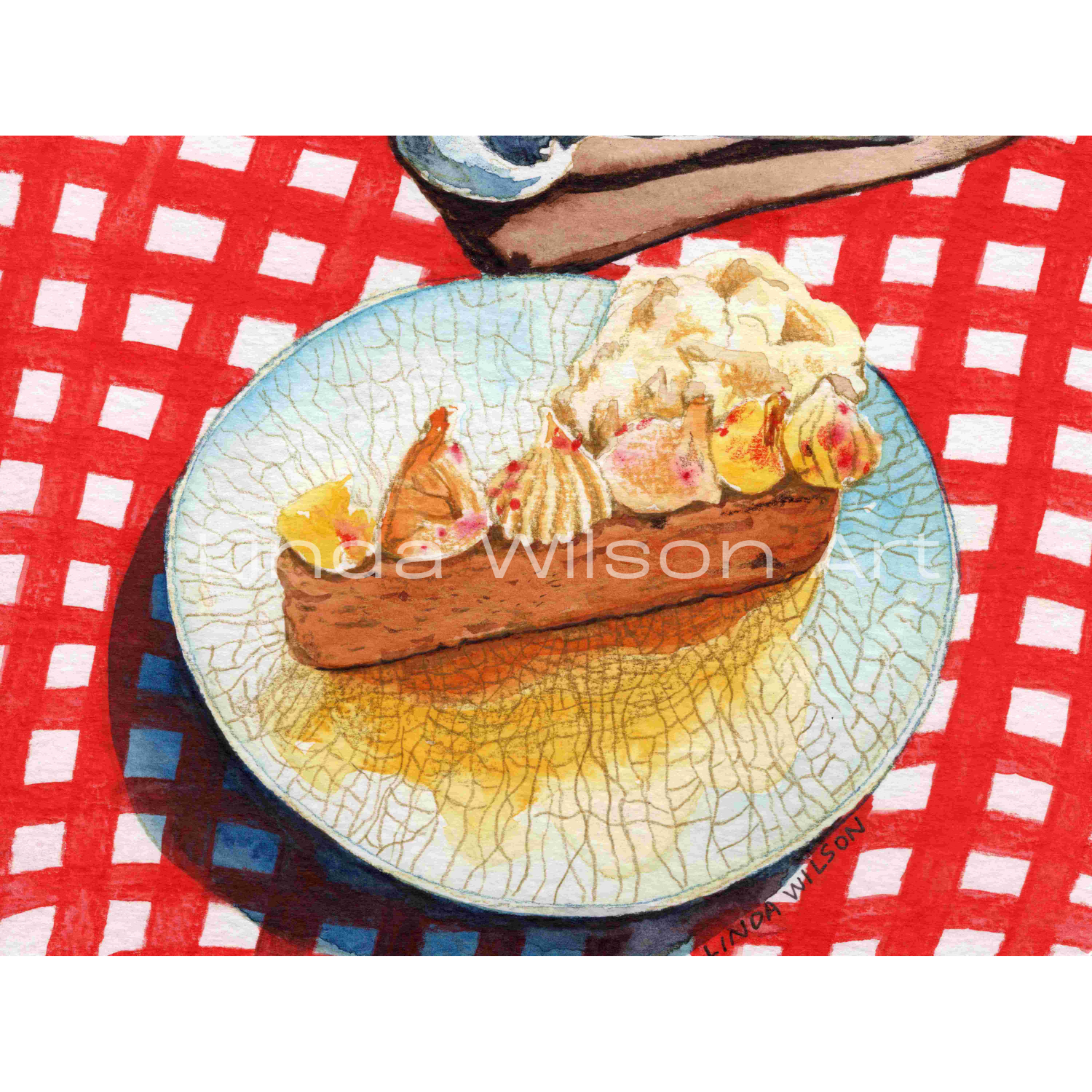 Orange Cake - Gouache on Paper - private collection.
