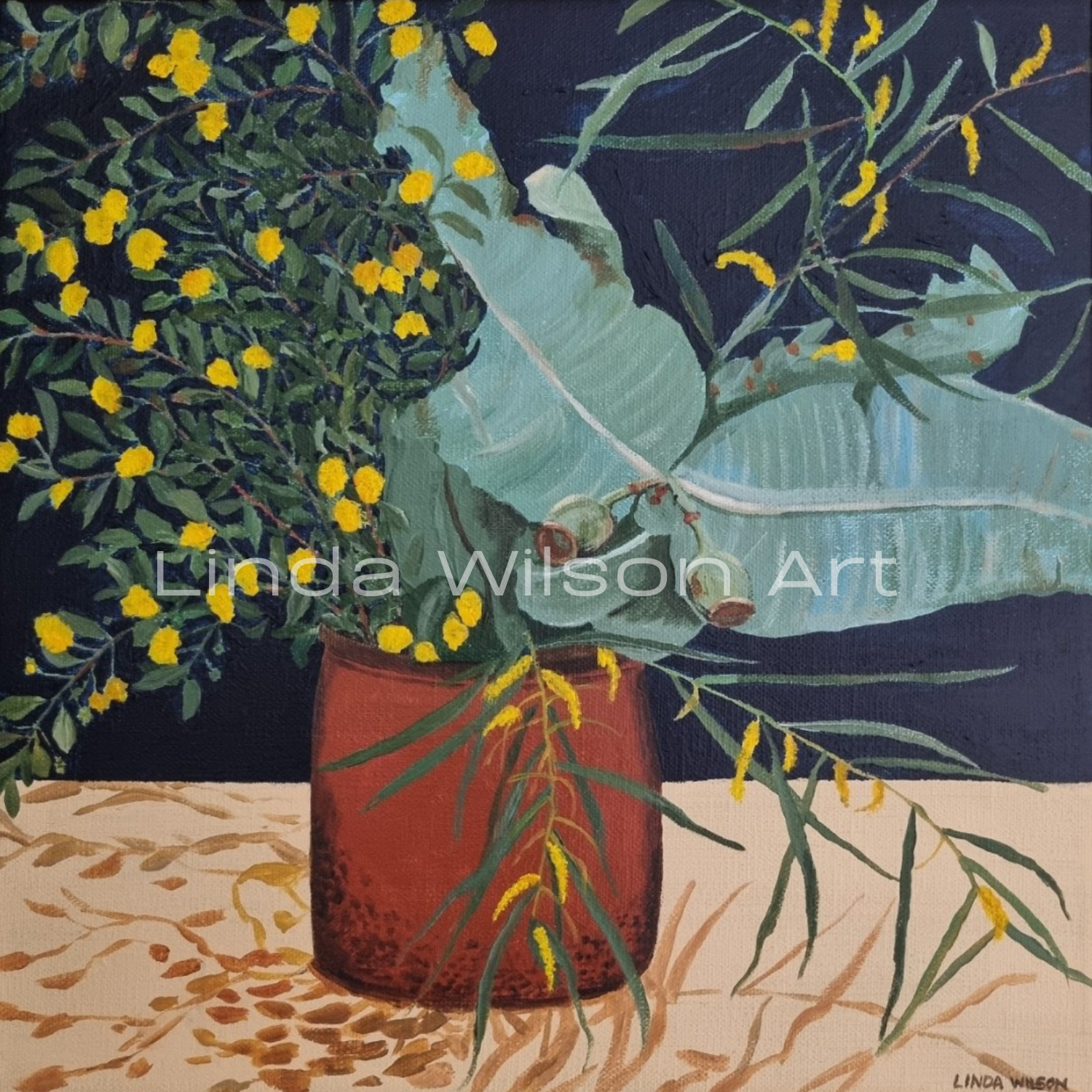 ‘Kimberley Wattle & Gum’ - Acrylic on Canvas - 30cm x 30cm