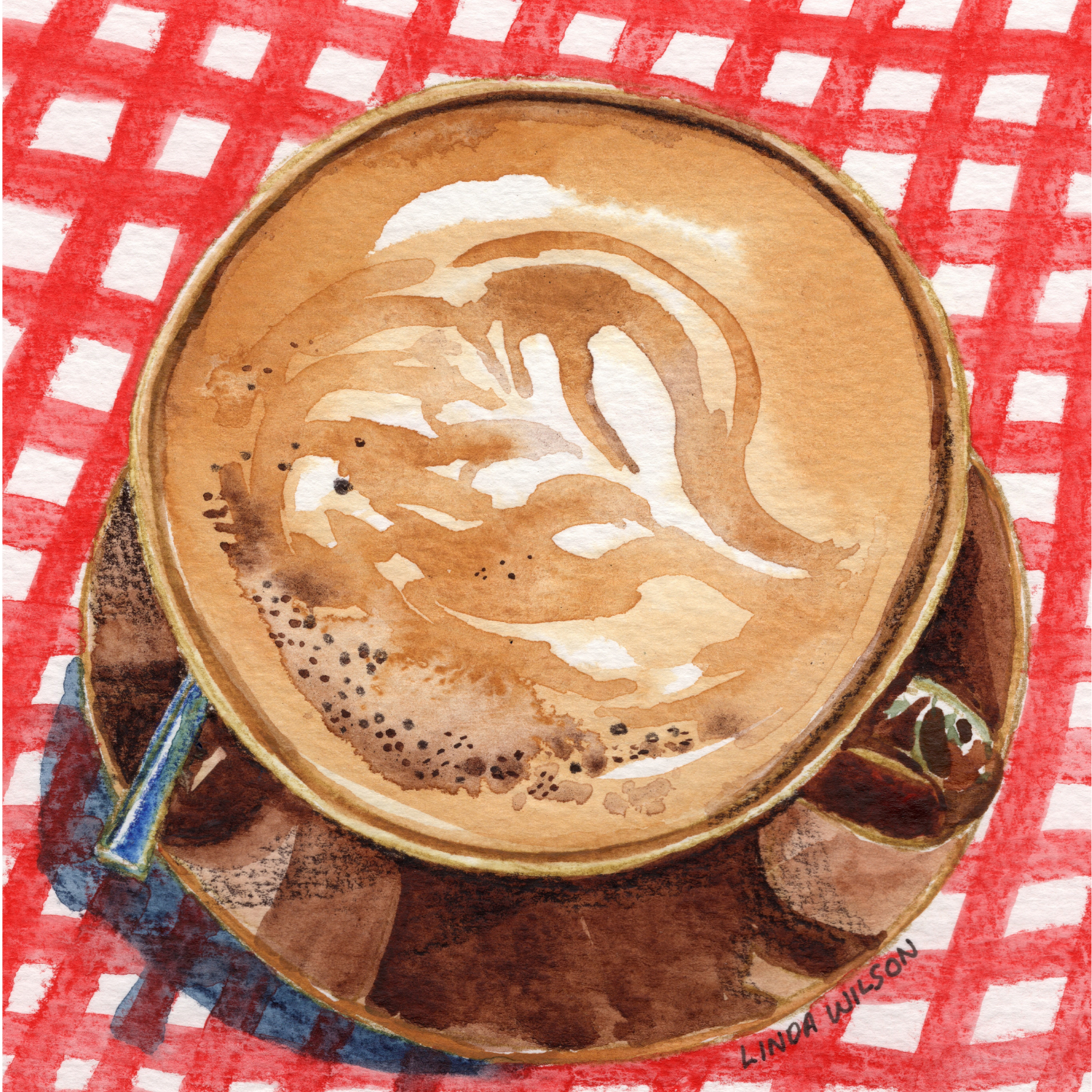 A Good Coffee - Gouache on Paper - private collection.