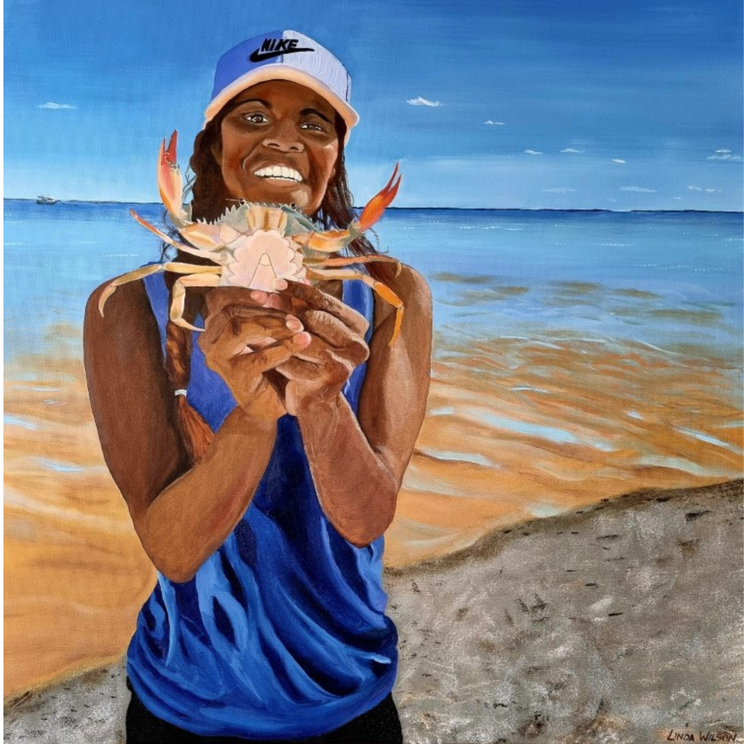 ‘Derby Jetty Queen’ - Oil on Canvas - 76cm x 76cm - Click image to purchase.