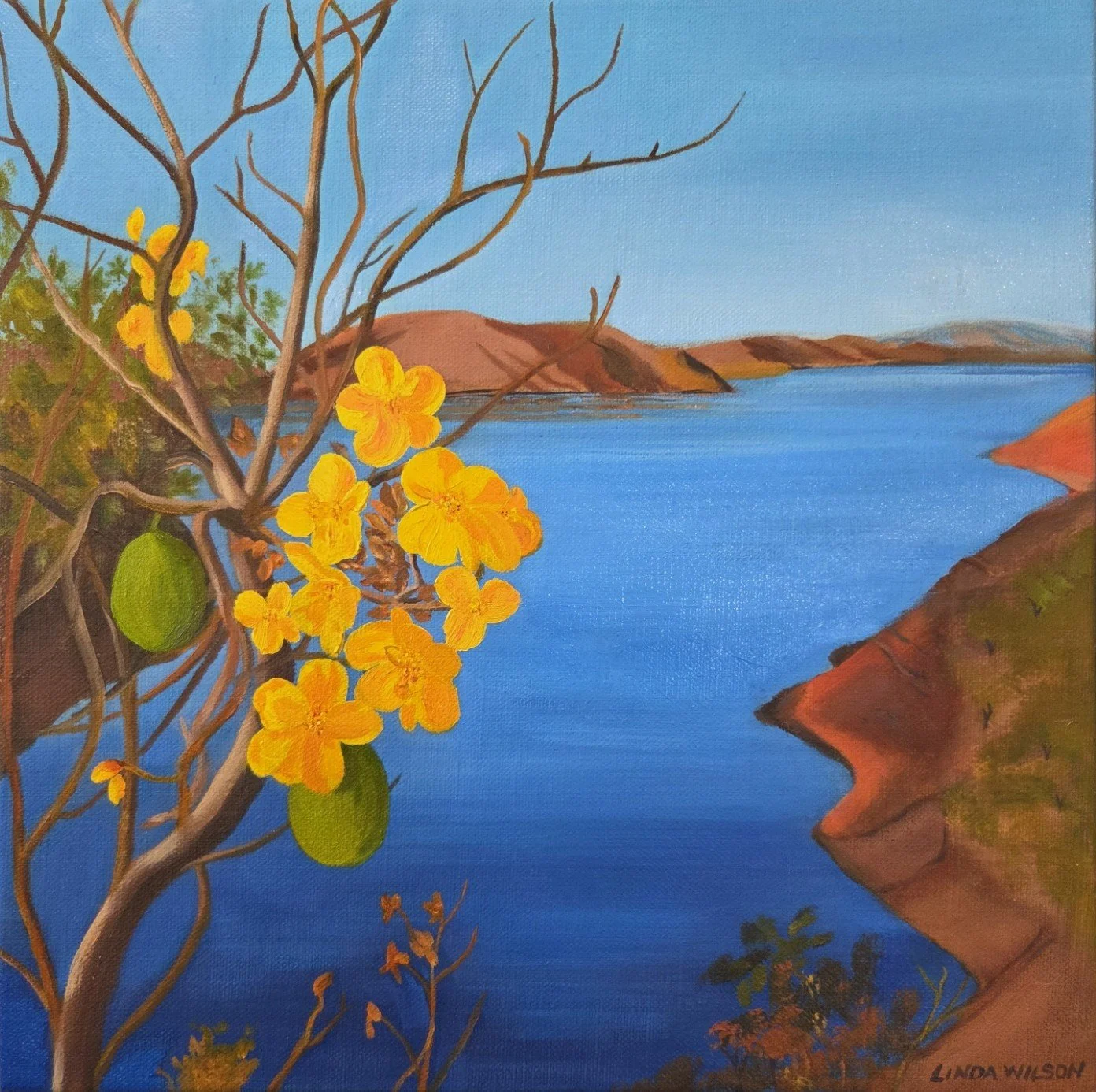 Kapok Lake - Original Oil Painting - Framed