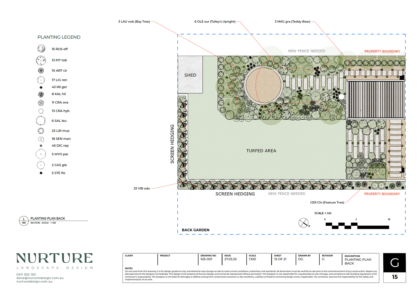 Nurture Design Master Plan Back Garden example