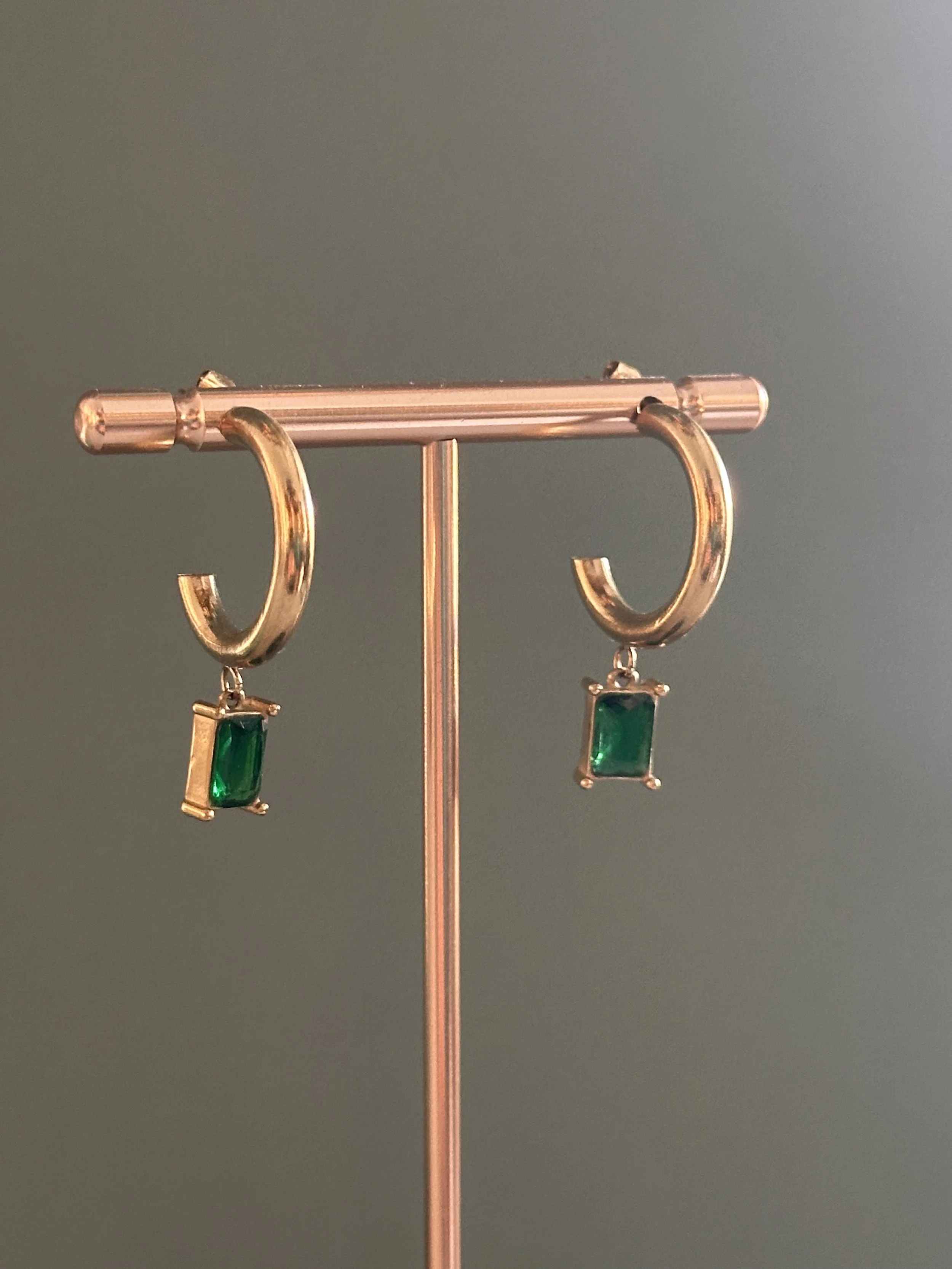 Emerald Hoops