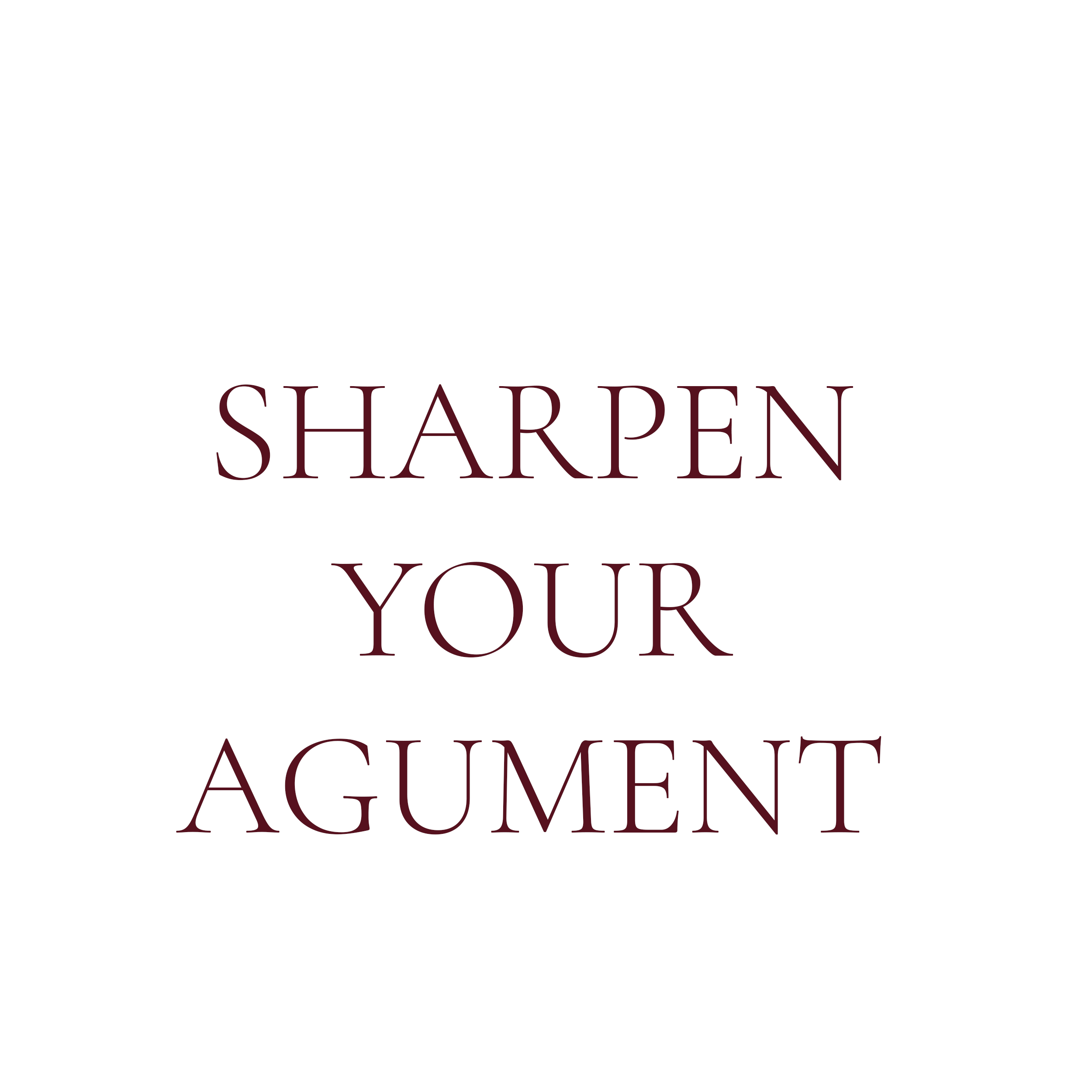 text box: sharpen your argument