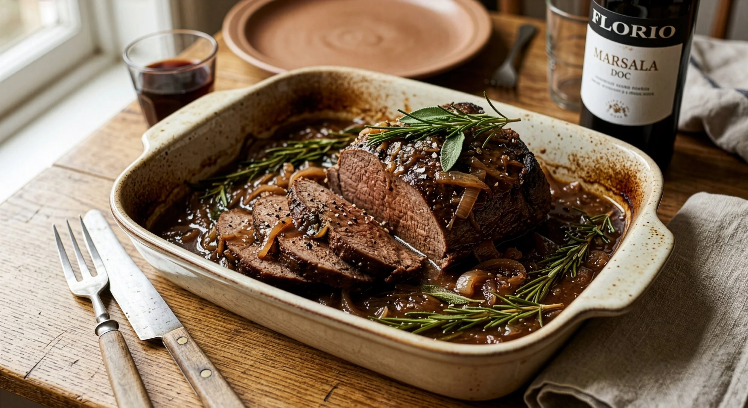 Rosbief met marsala