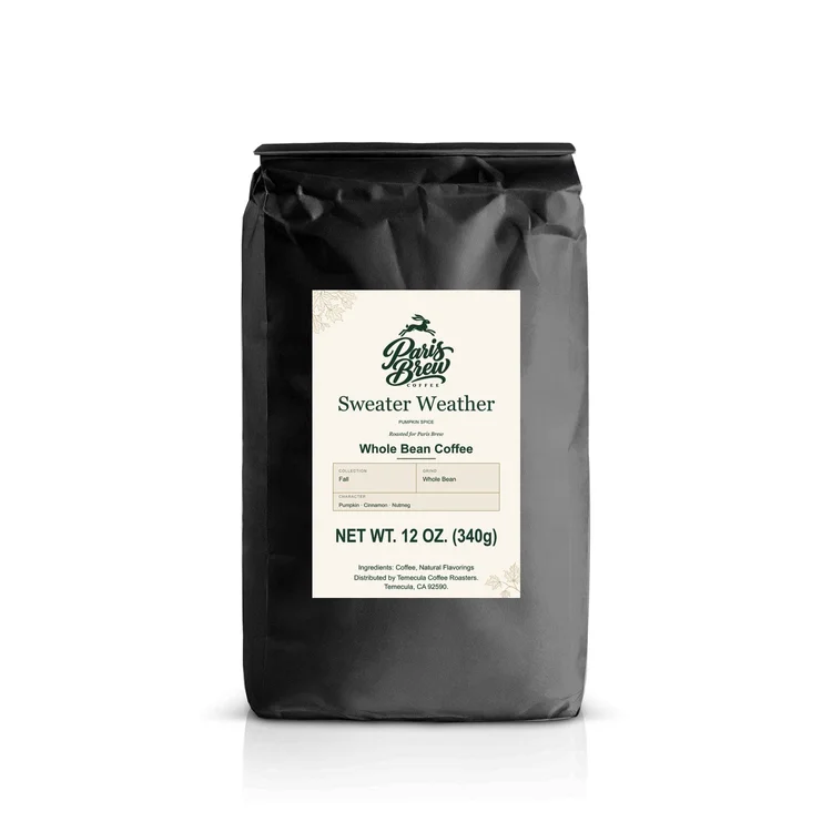 Sweater Weather whole bean coffee bag
