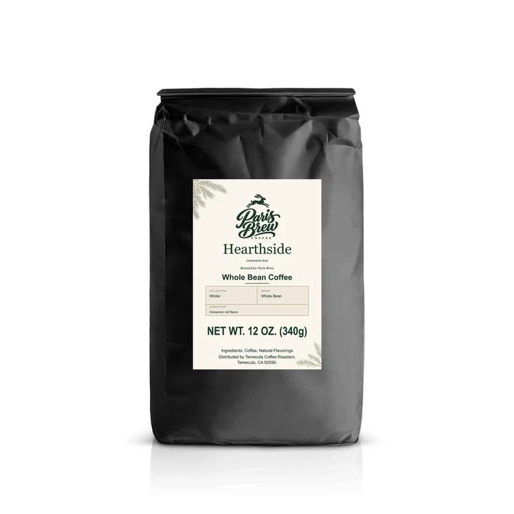 Hearthside whole bean coffee bag