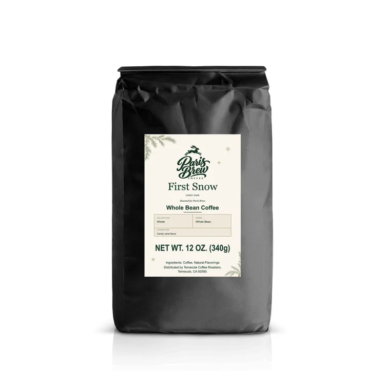 First Snow whole bean coffee bag