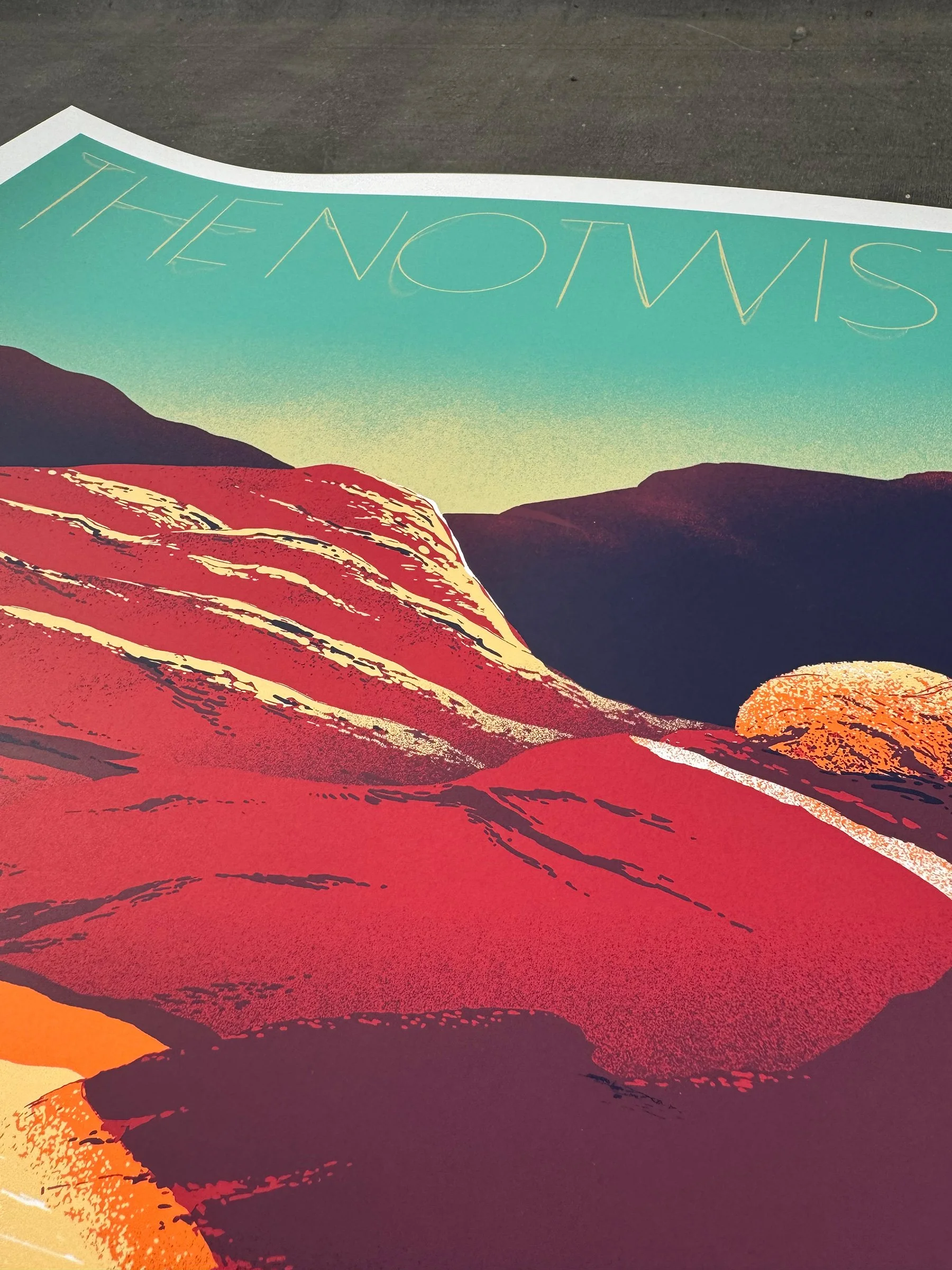 The Notwist screen print close up