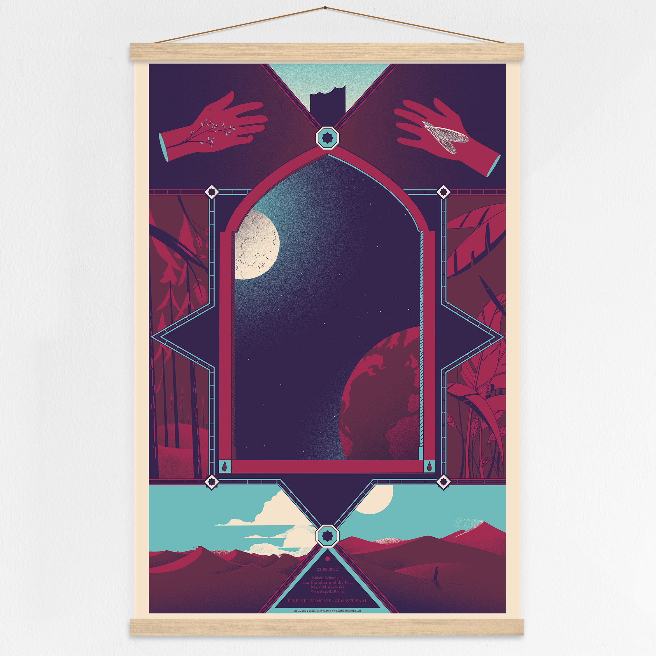 Paradies und die Peri Konzert Poster mit Rahmenleisten