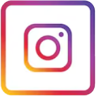 Instagram logo with a colorful square border