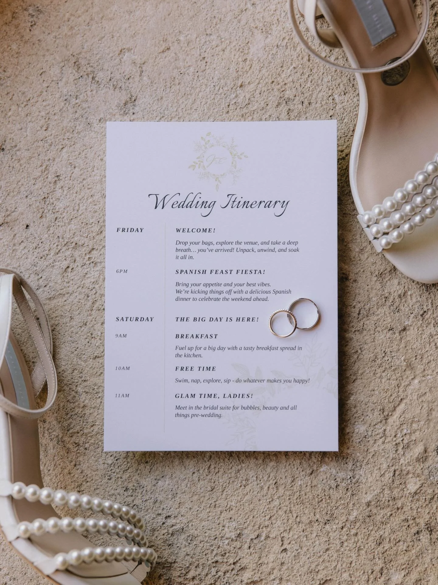 Of all the first looks we coordinate, this one feels the most grounded. 

A quiet moment for Emily and her father to take it all in before the walk down the aisle. 

No production necessary&mdash;just a proud dad and a beautiful morning in Mallorca.
