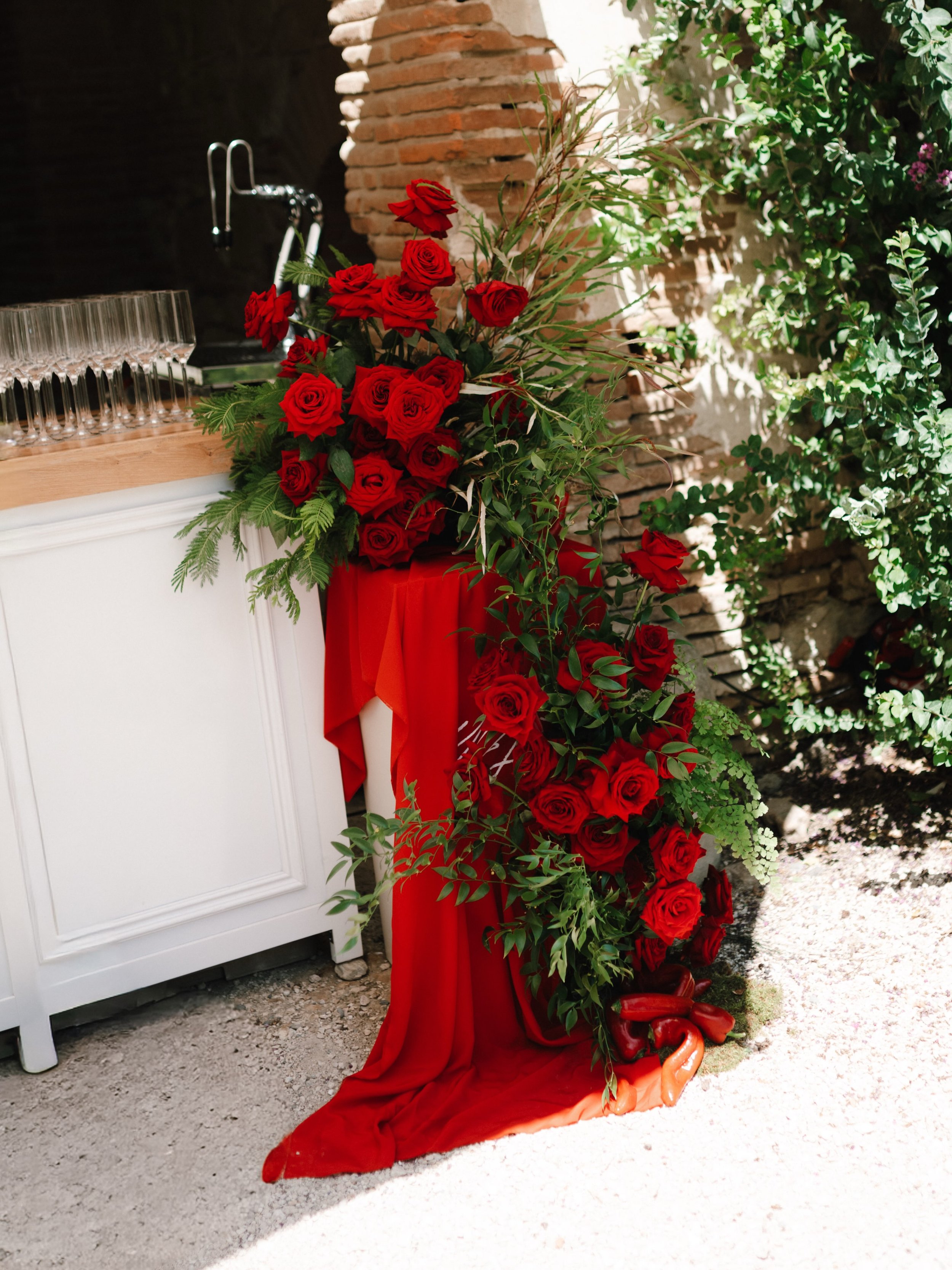Deep reds and serpentine tables showing it&rsquo;s always more than ok to bring your entire personality into your wedding design. 

What started as the Bride&rsquo;s very clear vision turned into a bold, beautiful statement of M&amp;S.

From handmade