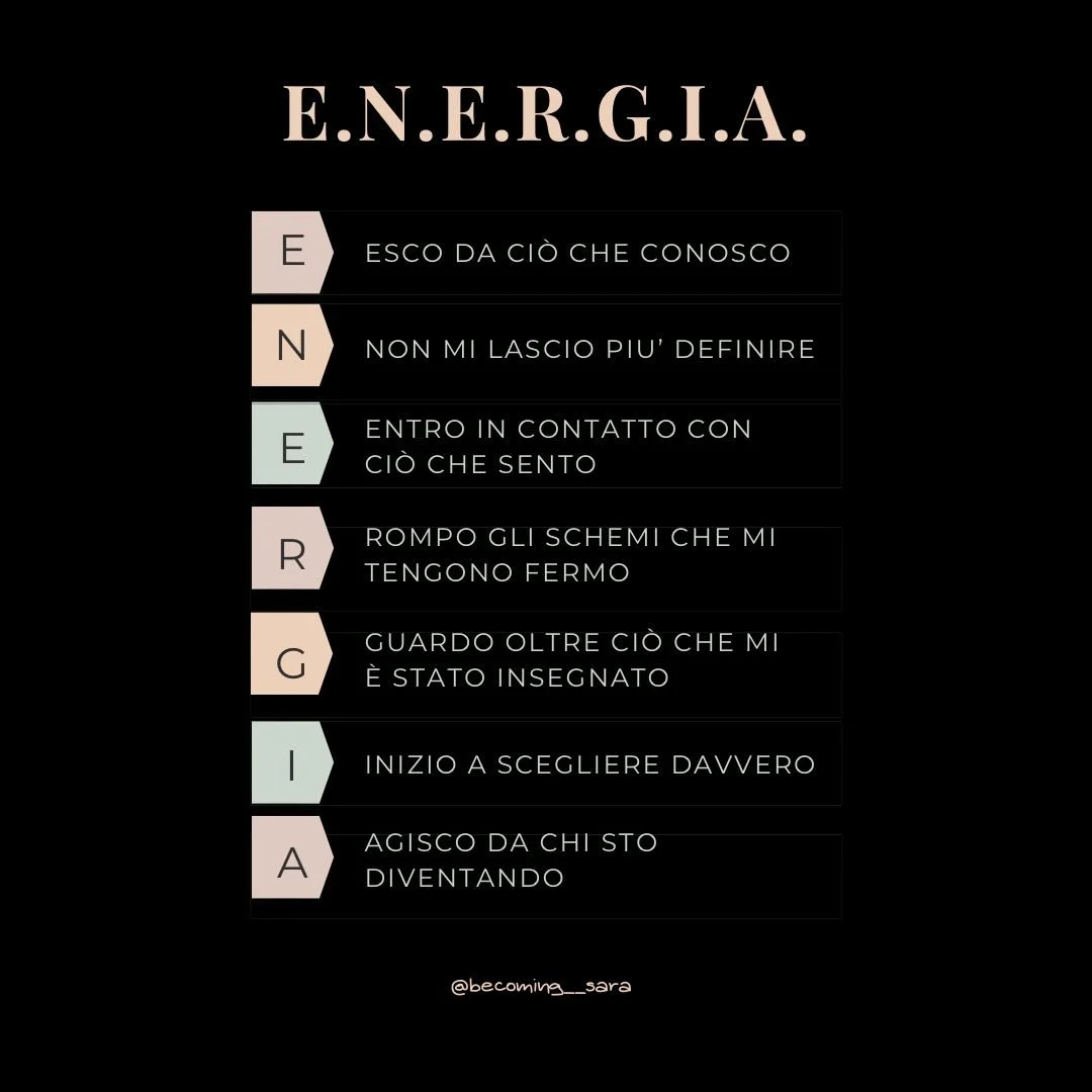 L&rsquo;energia &egrave; l&rsquo;elemento invisibile che determina la qualit&agrave; e la sostenibilit&agrave; di qualsiasi crescita personale o professionale. 

L&rsquo;energia pu&ograve; essere allo stesso tempo:
SINTOMO di disallineamento 
e SIMBO