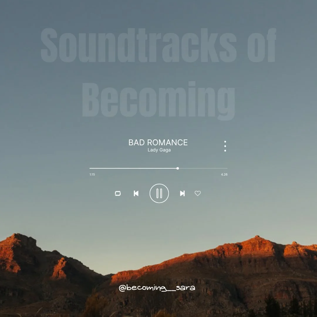 Bad Romance di Lady Gaga &egrave; la prima traccia di 
&ldquo;soundtracks of becoming&rdquo;.

Uno spazio che ha preso il suo spazio con forza qui 
Per accogliere e elaborare quello che succede quando 
ascolto la musica.

E&rsquo; una porta d&rsquo;i