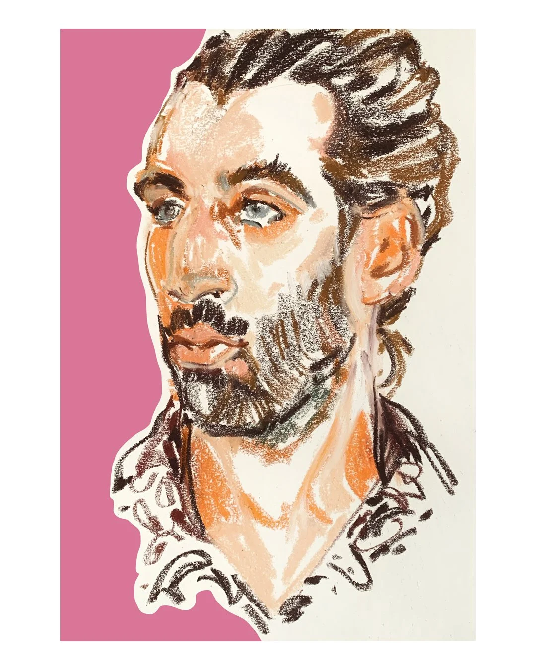 Softpastel Portrait man with beard