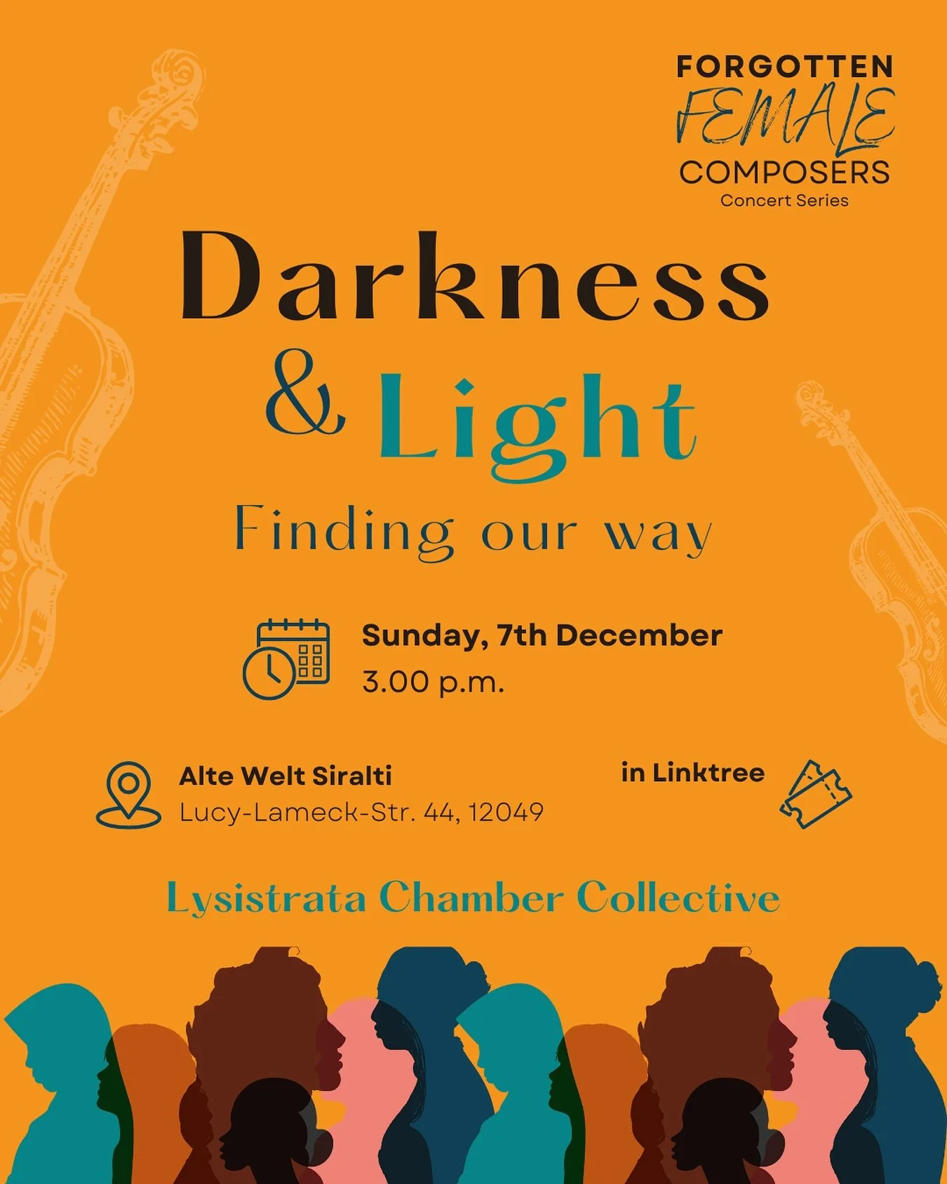 📣 𝐃𝐀𝐑𝐊𝐍𝐄𝐒𝐒 &amp; 𝐋𝐈𝐆𝐇𝐓. 𝐅𝐢𝐧𝐝𝐢𝐧𝐠 𝐎𝐮𝐫 𝐖𝐚𝐲 🎶

The 𝑳𝒚𝒔𝒊𝒔𝒕𝒓𝒂𝒕𝒂 𝑪𝒉𝒂𝒎𝒃𝒆𝒓 𝑪𝒐𝒍𝒍𝒆𝒄𝒕𝒊𝒗𝒆 with 𝐀𝐧𝐧𝐚 𝐒𝐜𝐡𝐨𝐫𝐬: 𝑽𝒐𝒊𝒄𝒆, 𝐑𝐚𝐜𝐡𝐞𝐥 𝐒𝐮𝐬𝐬𝐞𝐫: 𝑭𝒍𝒖𝒕𝒆 and 𝐋𝐮𝐜𝐢𝐚 𝐁𝐫𝐢𝐠𝐡𝐞𝐧𝐭𝐢: 𝑷𝒊?