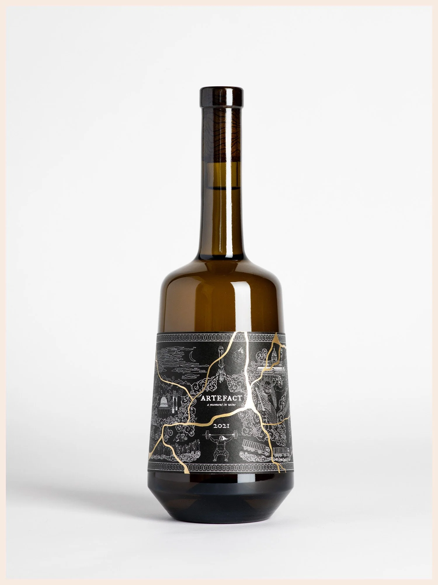 Artefact Wine A Moment in Wine 2021 Bacchus Bottle Japanese Kintsugi Label Image 5