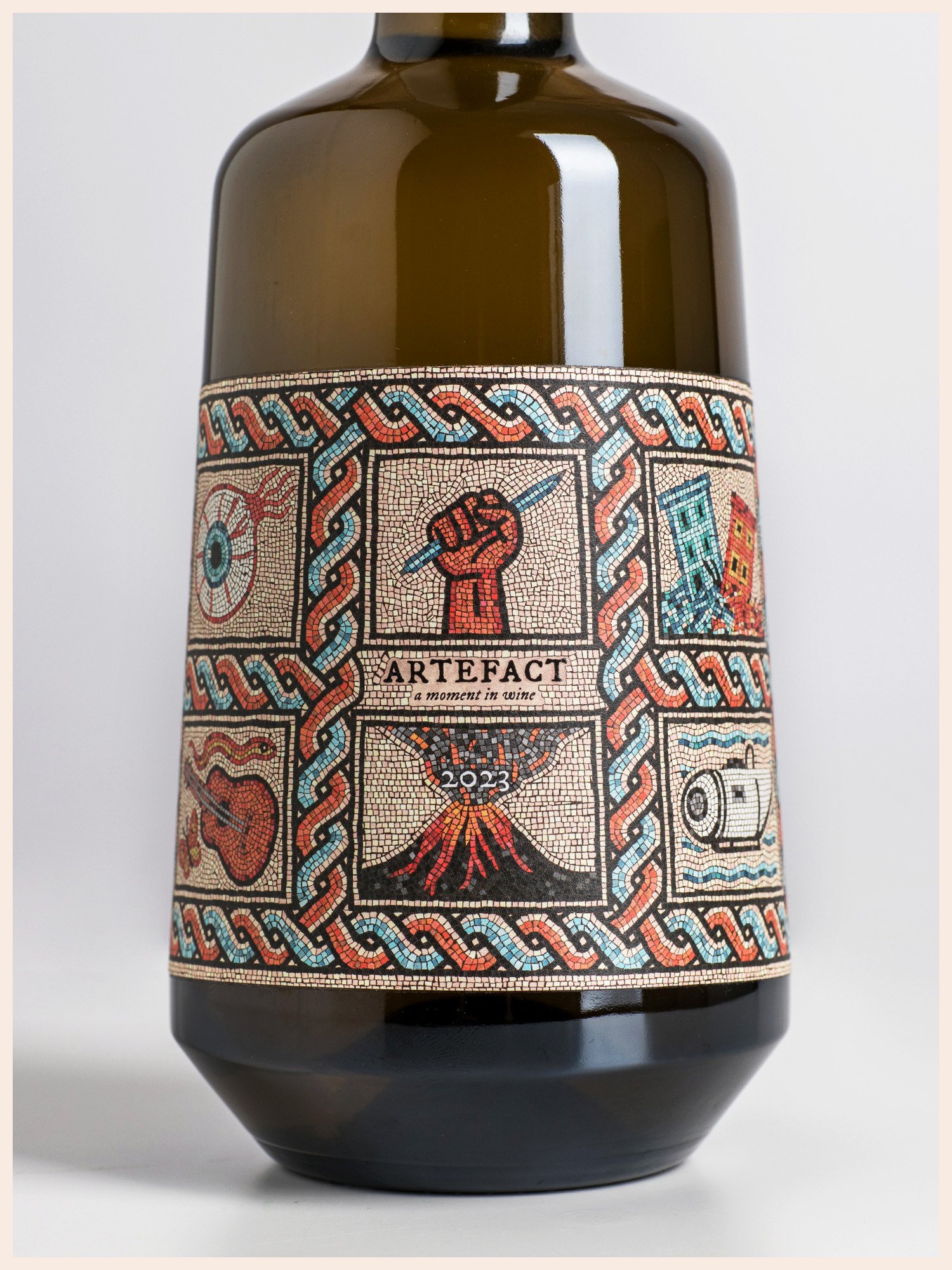 Artefact Wine A Moment in Wine 2023 Bacchus Bottle Mosaic Label Image 2