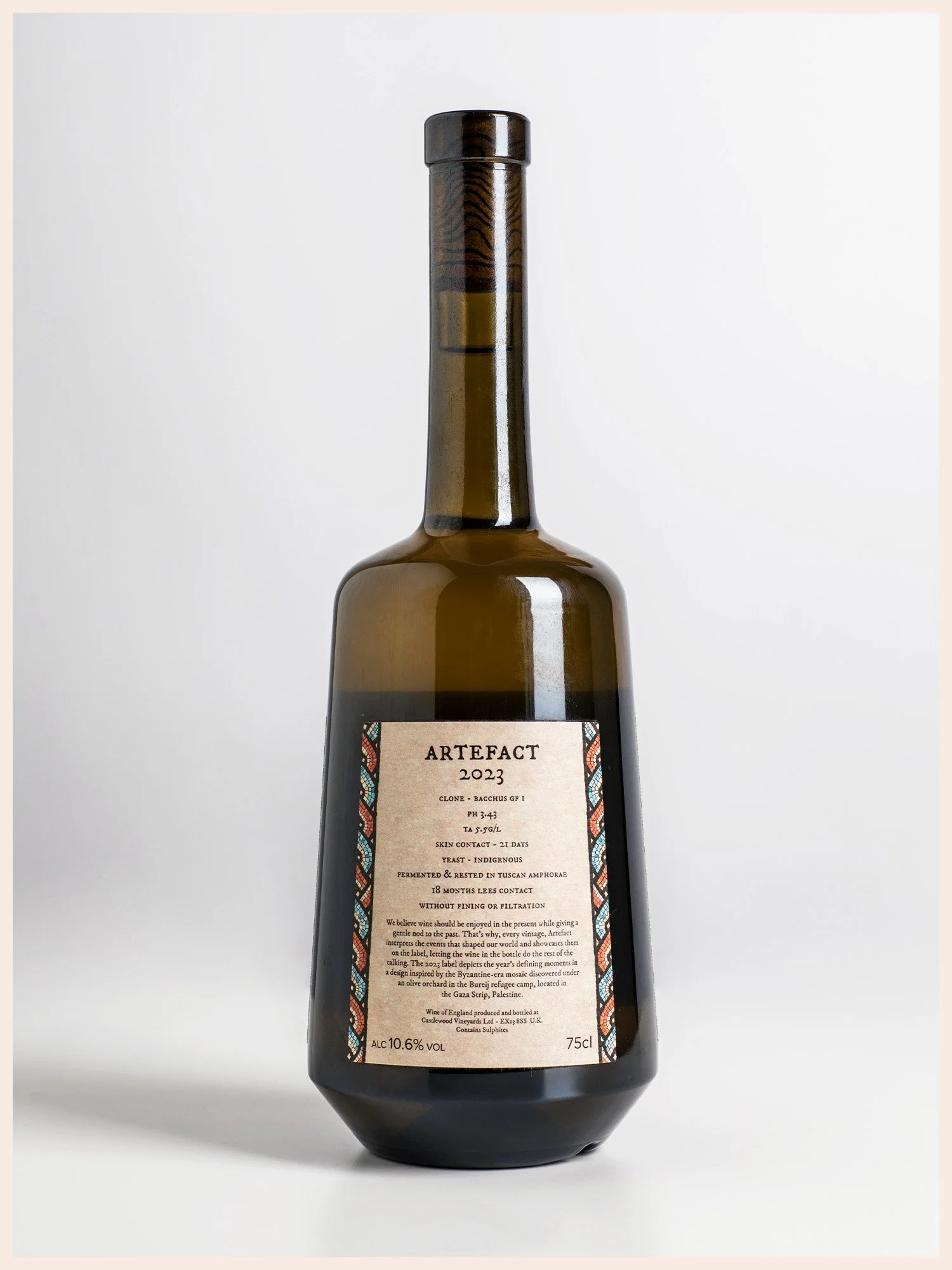 Artefact Wine A Moment in Wine 2023 Bacchus Bottle Mosaic Label Image 4